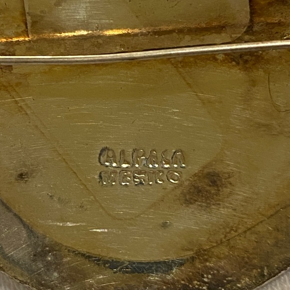 Shell 🐚 inlay silver brooch - Picture 2 of 5